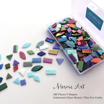 Iridescent Glass Mosaic Tiles for 1" x 0.47" Mix