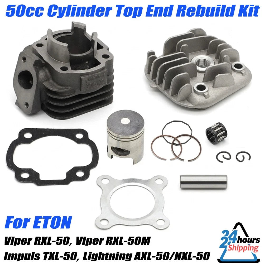 Top End Rebuild Kit for ETON TXL-50 AXL-50 Viper RXL-50 (50cc) 0451718
