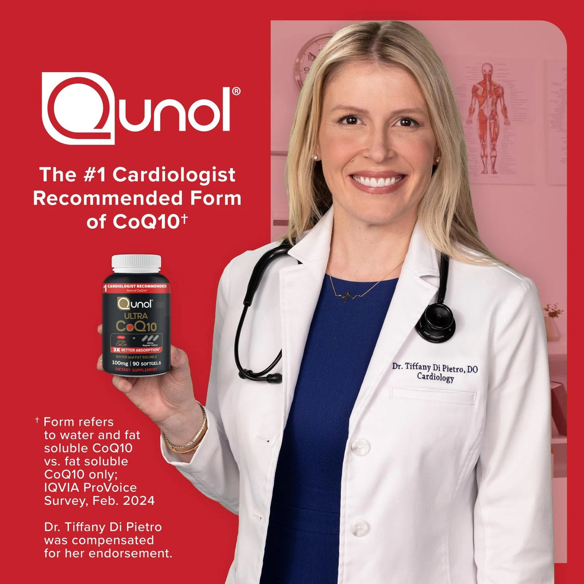 2X Qunol Ultra CoQ10 100mg, 120 Count Pack, 3X Better Absorption