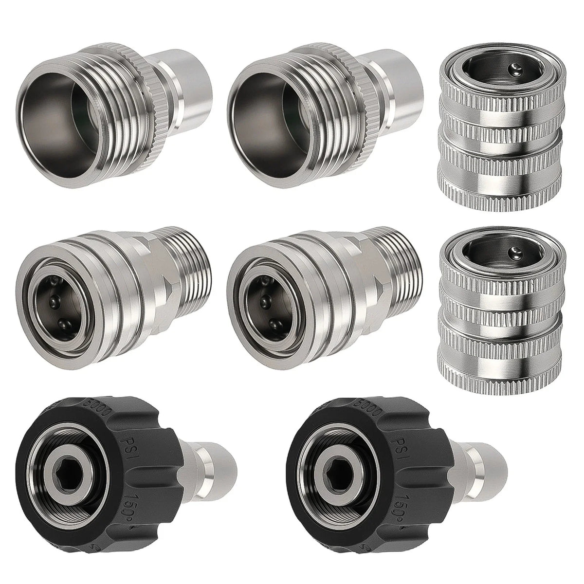 8PC Quick Connect Adapter Kit for M22 14mm Pressure Washer
