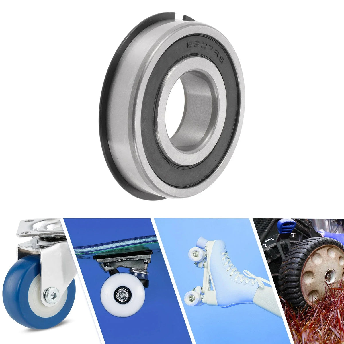 Deep Groove Ball Bearing 6307NR2RS for Scooter Skateboard Wheel (35x80x21mm)