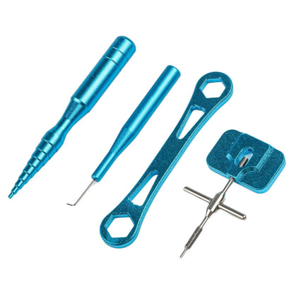 Set of 4 Fishing Reel Bearing Pin Remover Tools with Storage Box