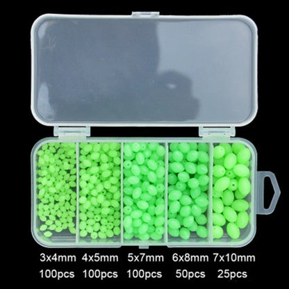376pcs Olive Green Glow Rig Beads for Fishing Lures