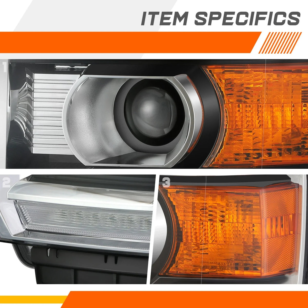 Front Driver Left Side Headlight Lamp for GMC Sierra 1500 LTD 2500 3500 HD (2014–2019)