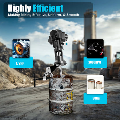 50 Gallon Pneumatic Mixer for Industrial Applications