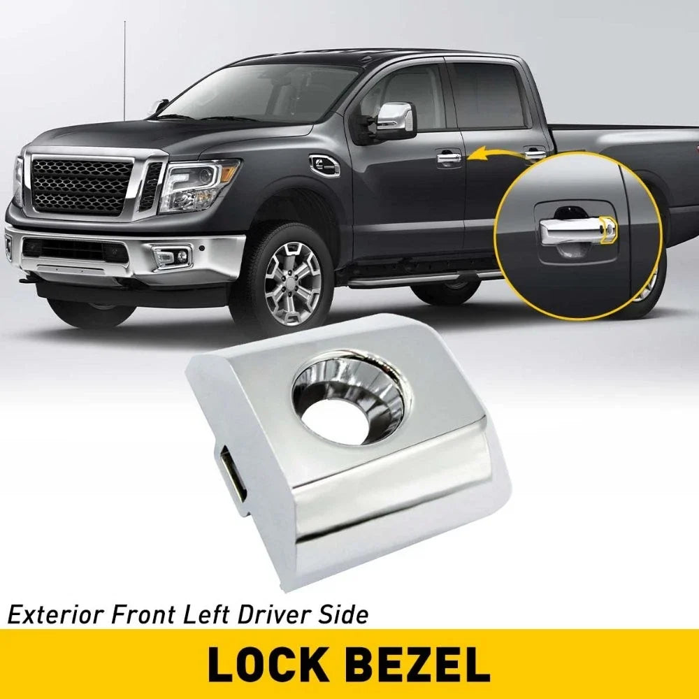 Left Driver Door Key Bezel Handle Cover for Nissan Titan (2004–2018) 80647ZC00A