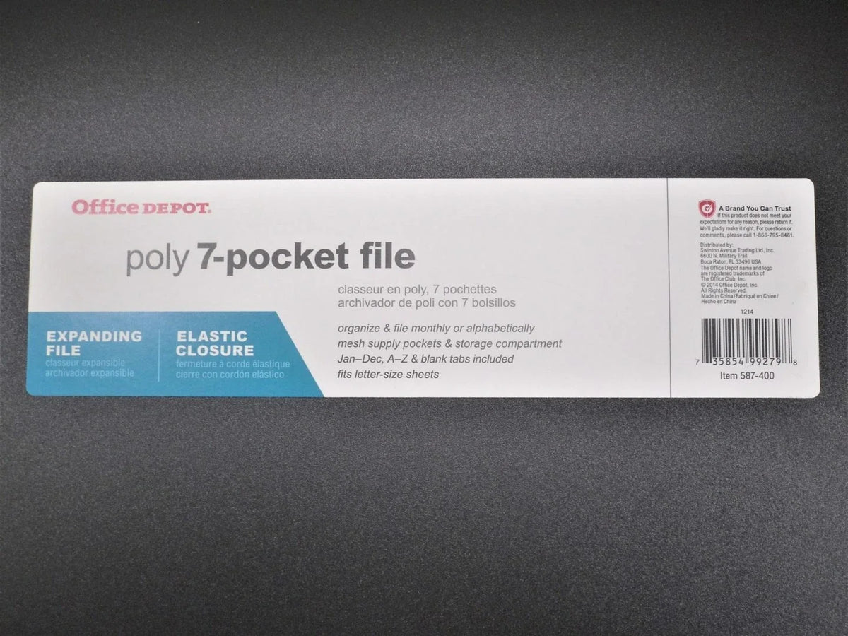 7 Pocket Expanding File for Office Depot 587-400 (N/A)