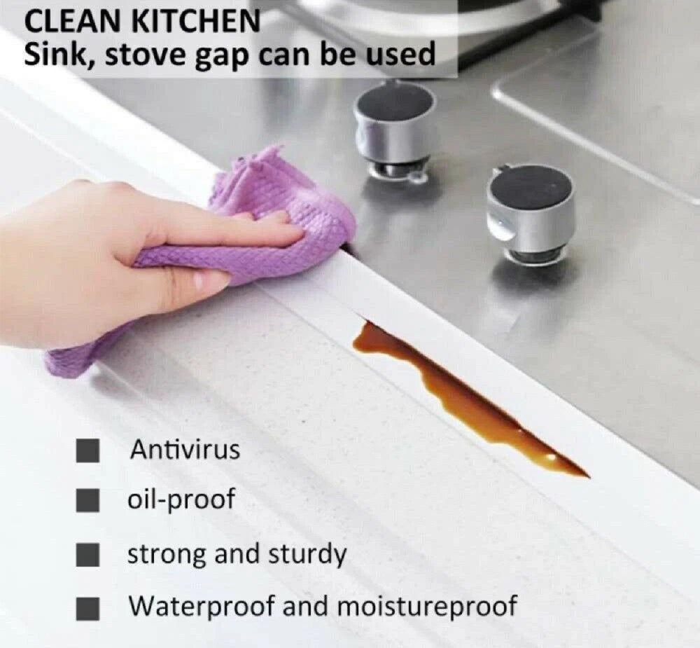 PVC Self Adhesive Caulk Sealing Strip Tape for Kitchen Bathroom