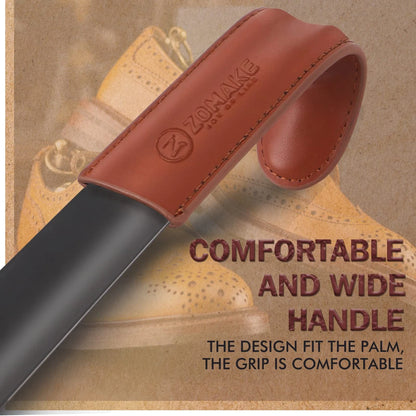 Long Handle Shoe Horn for Seniors - 16.5", 7.5", 3.9" - Black