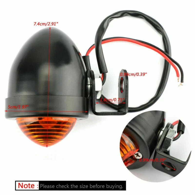 4X Mini Turn Signal Light for Universal Motorcycle (Vintage) T9