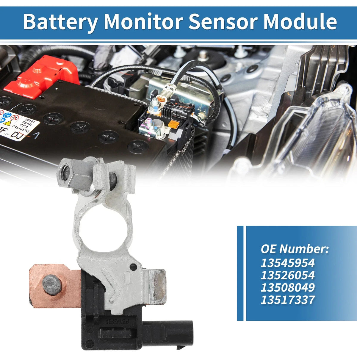 Battery Sensor Monitor Module for Chevrolet Malibu 1.5 (2018–2025)
