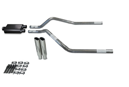 Dual Exhaust Kit for GMC Jimmy (2000–2004) 2.5" 2 Chamber Muffler Clamp Tips