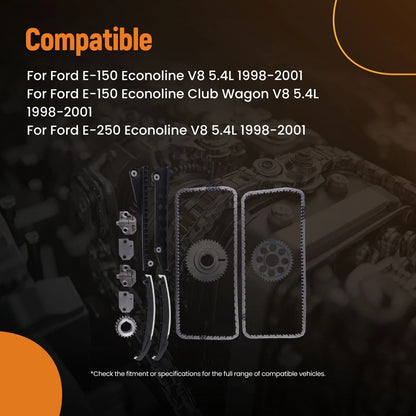 Engine Timing Chain Kit for Ford E150 E250 F150 F250 E350 Expedition 5.4L (2000–2010)