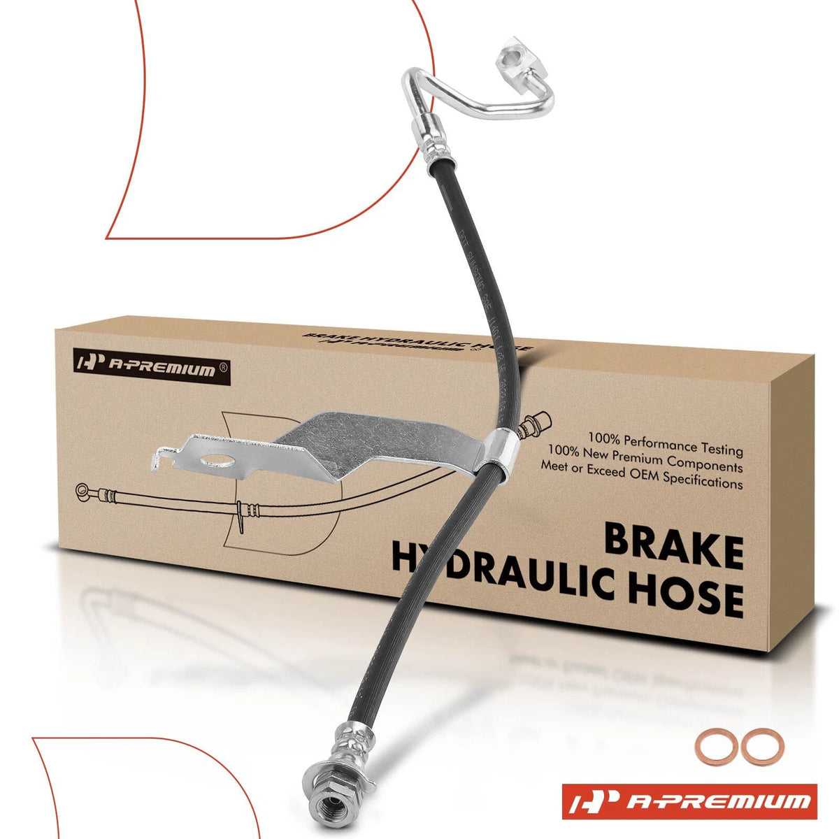Front Right Brake Hydraulic Hose for Ford F-250 F-350 Super Duty (2008–2012) 8C3Z2078C, 2202905