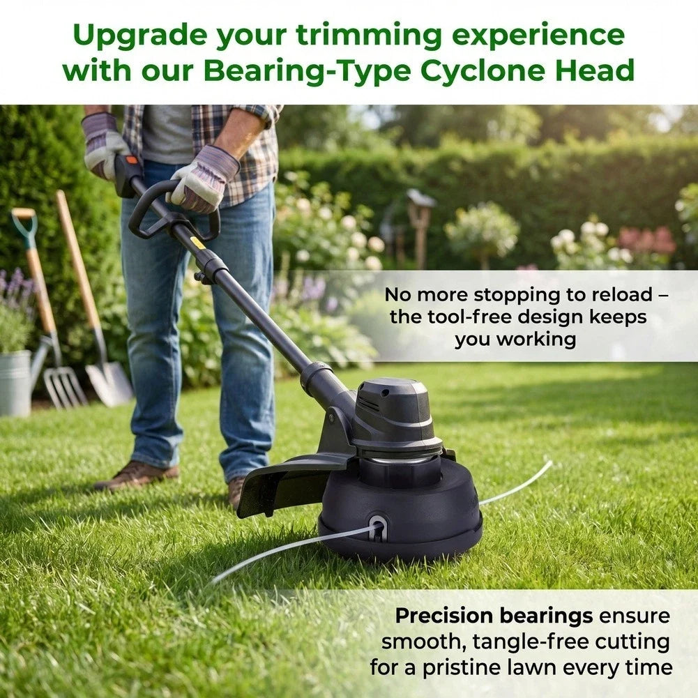 Brush Head with Bearing for Lawn Mowers and Edgers (77 mm x 120 mm)