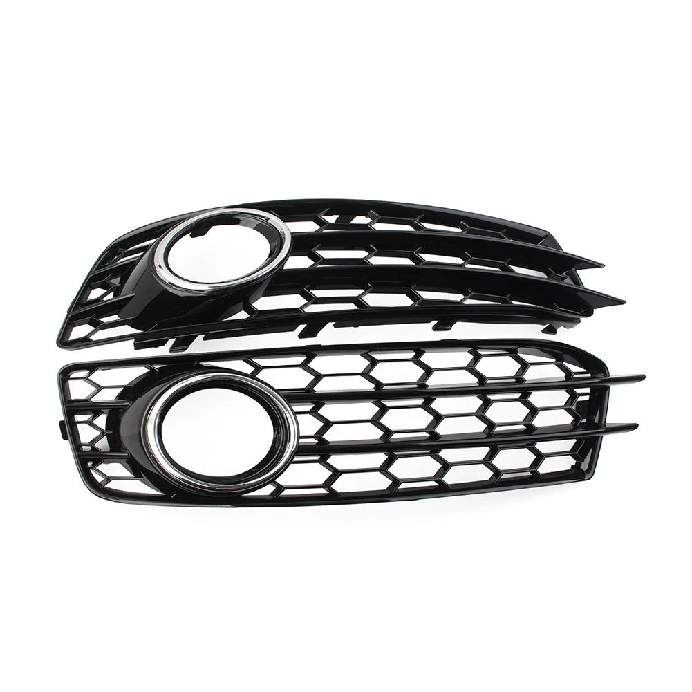 2X Front Bumper Honeycomb Fog Light Grille Cover for Audi A3 8P (2009–2012)