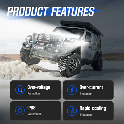 2X NOVSIGHT LED Work Pod Lights for Offroad Vehicles (Waterproof)