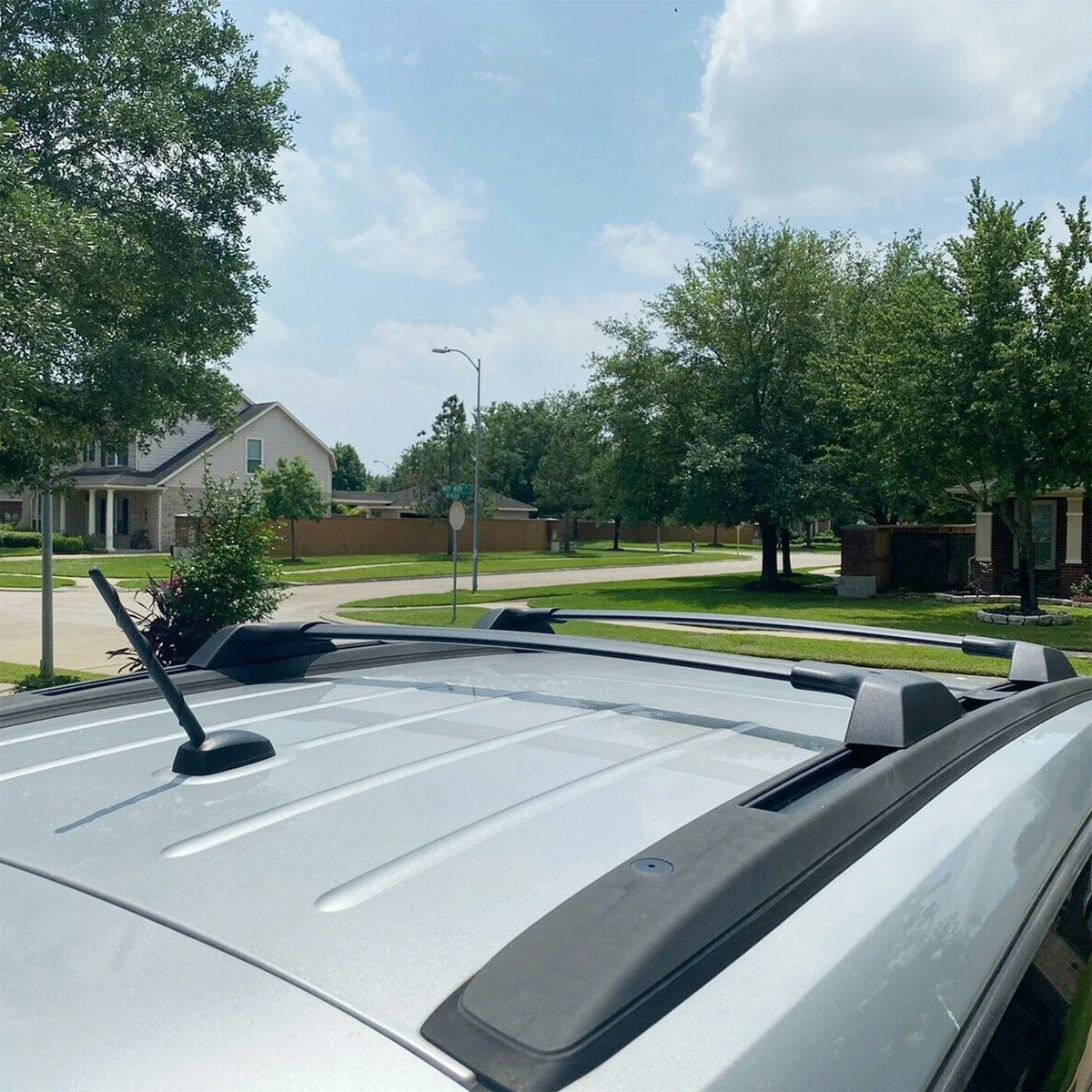 Pair Roof Rack Side Rail Black for Chevy Traverse (2009–2017) 165LBS
