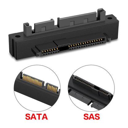 2PC SFF-8482 SAS to SATA 22 Pin 90 Degree Hard Disk Adapter