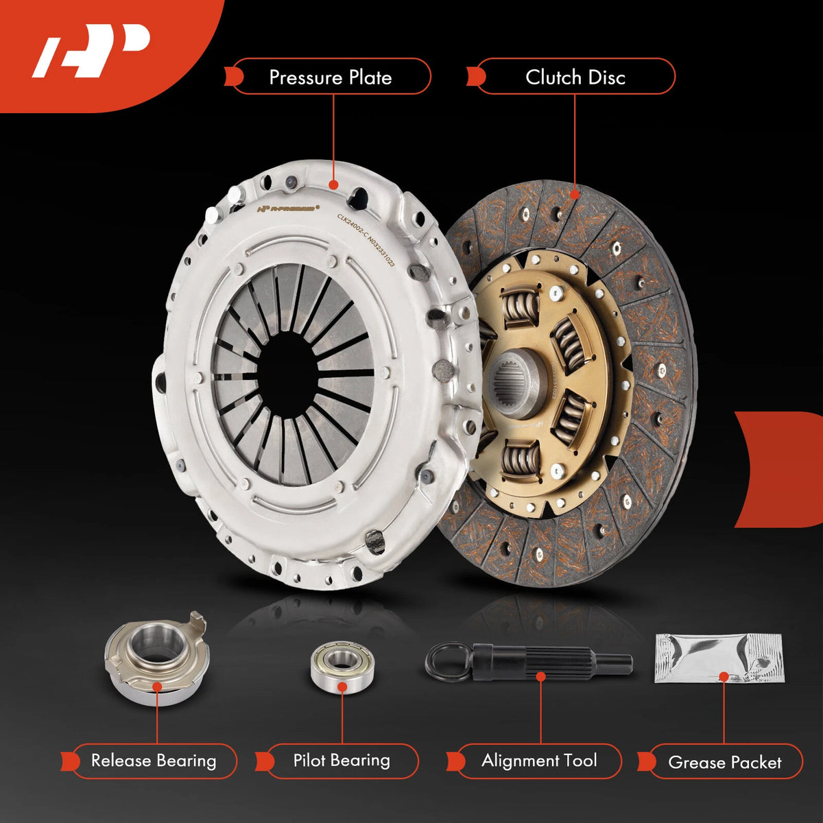 Clutch Kit for Kia Sportage (1995–2002), Spectra (2000–2004), Sephia, 623 3527 00, 24-002
