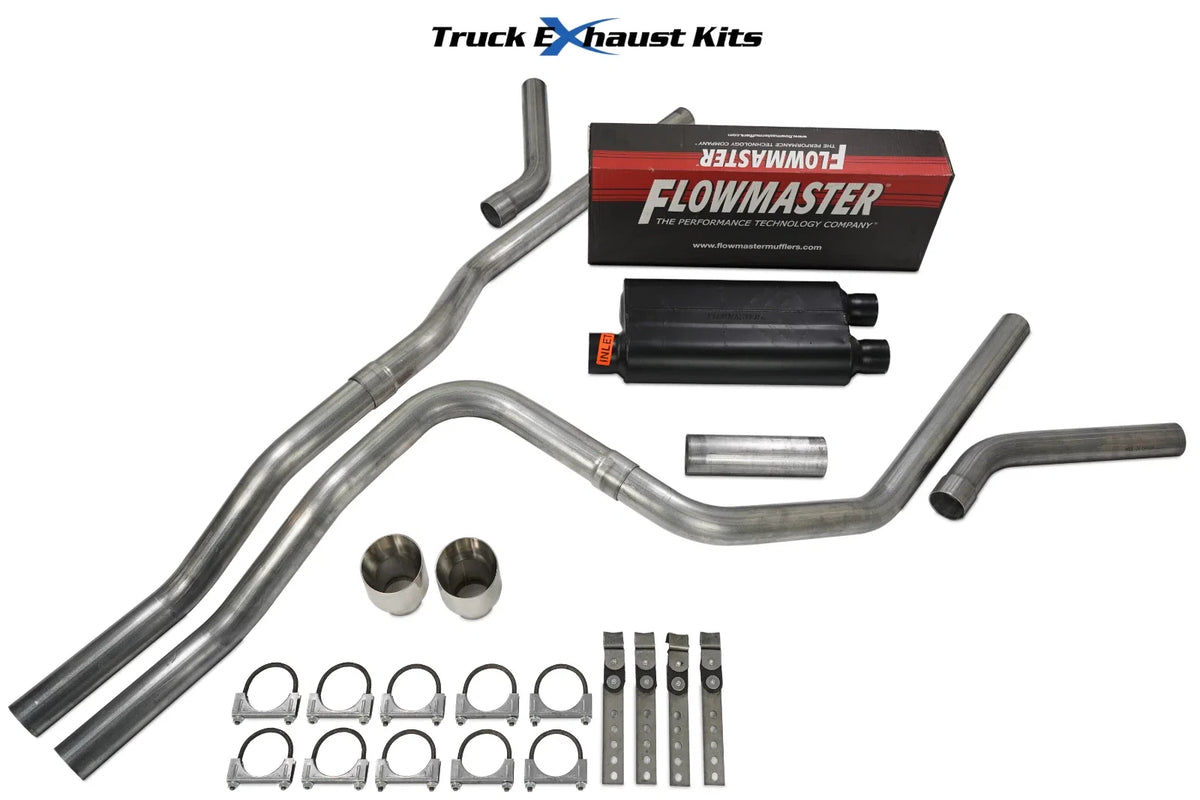 2.5" Dual Exhaust Kit for Chevy Tahoe (2000–2006) - Flowmaster 50 HD DW Tip