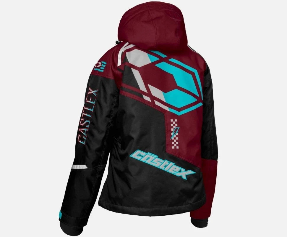 Castle X Code G5 Women's Snow Jacket Crimson/Turquoise
