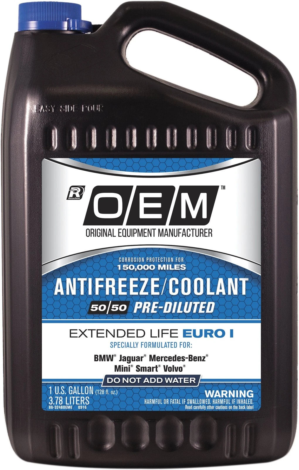 1 Gallon Premium Antifreeze for European Vehicles (2010–2023) Blue