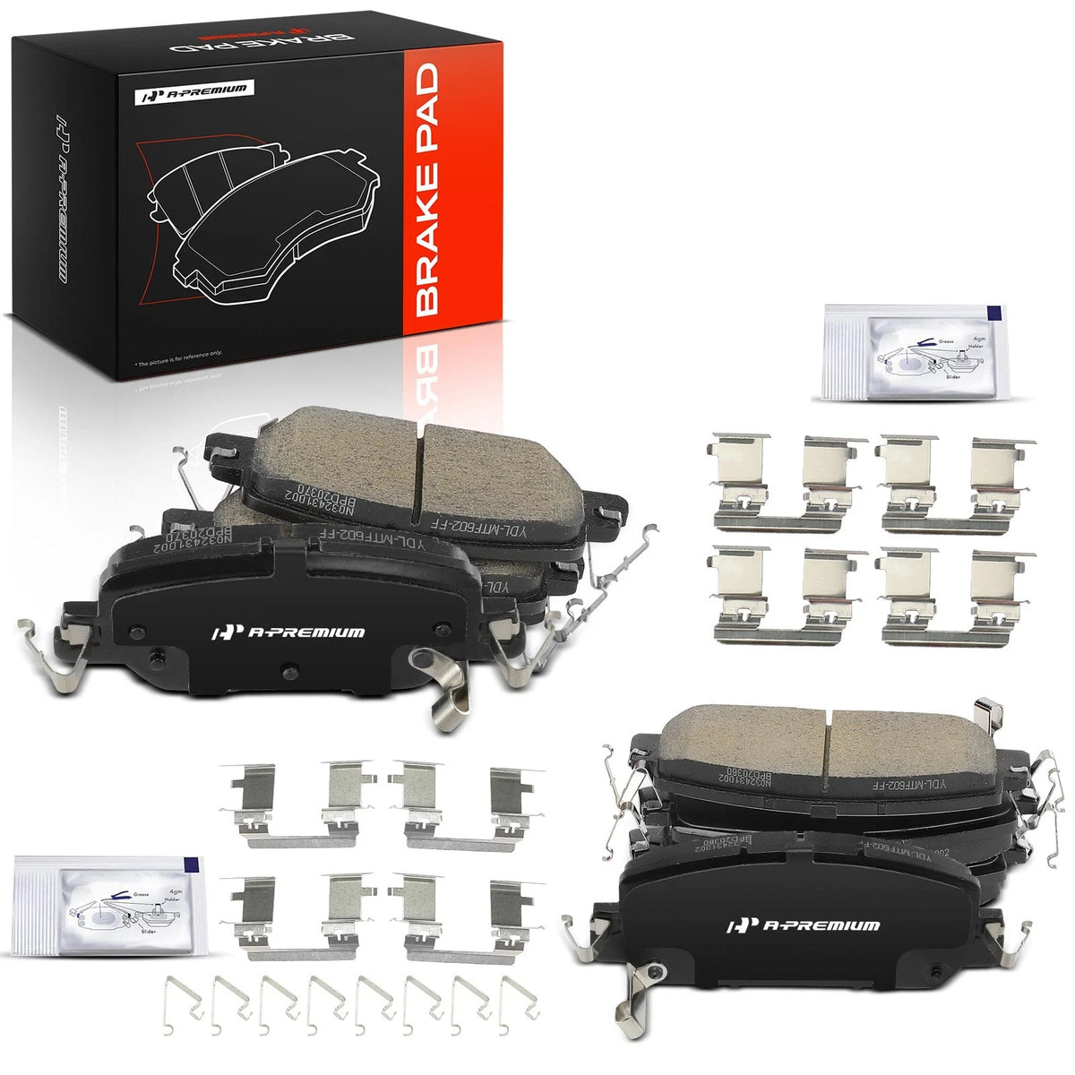 Set of 8 Ceramic Brake Pads for Honda CR-V (2017–2022) D2036 D2037