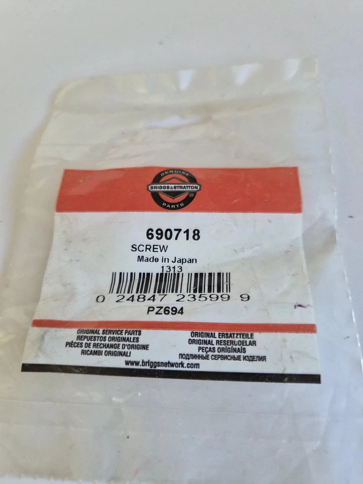 Screw with Lock Washer for Briggs & Stratton (OEM Part 690718)