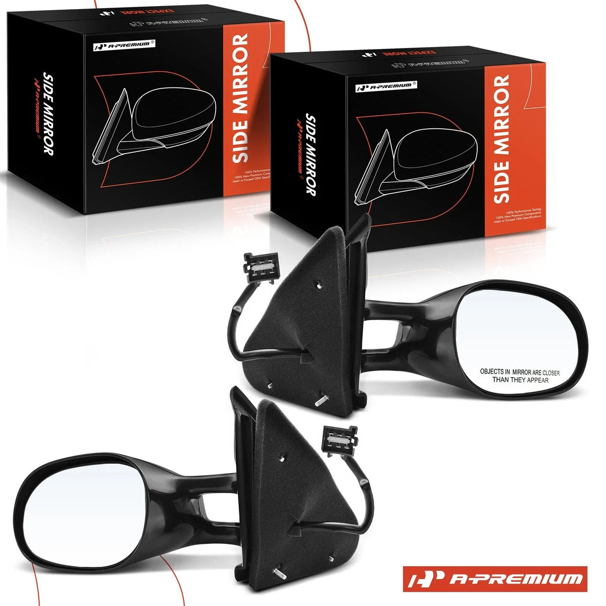 Power Mirror Pair with Manual Fold & Heated for Chrysler Cirrus (1995–2000)
