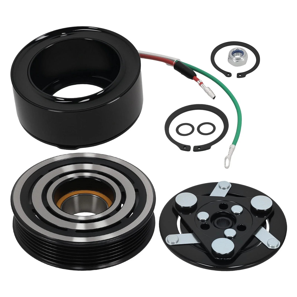 6-Groove AC Compressor Clutch Kit for Honda Civic 1.7L (2001–2005) 38810PLMA11RM