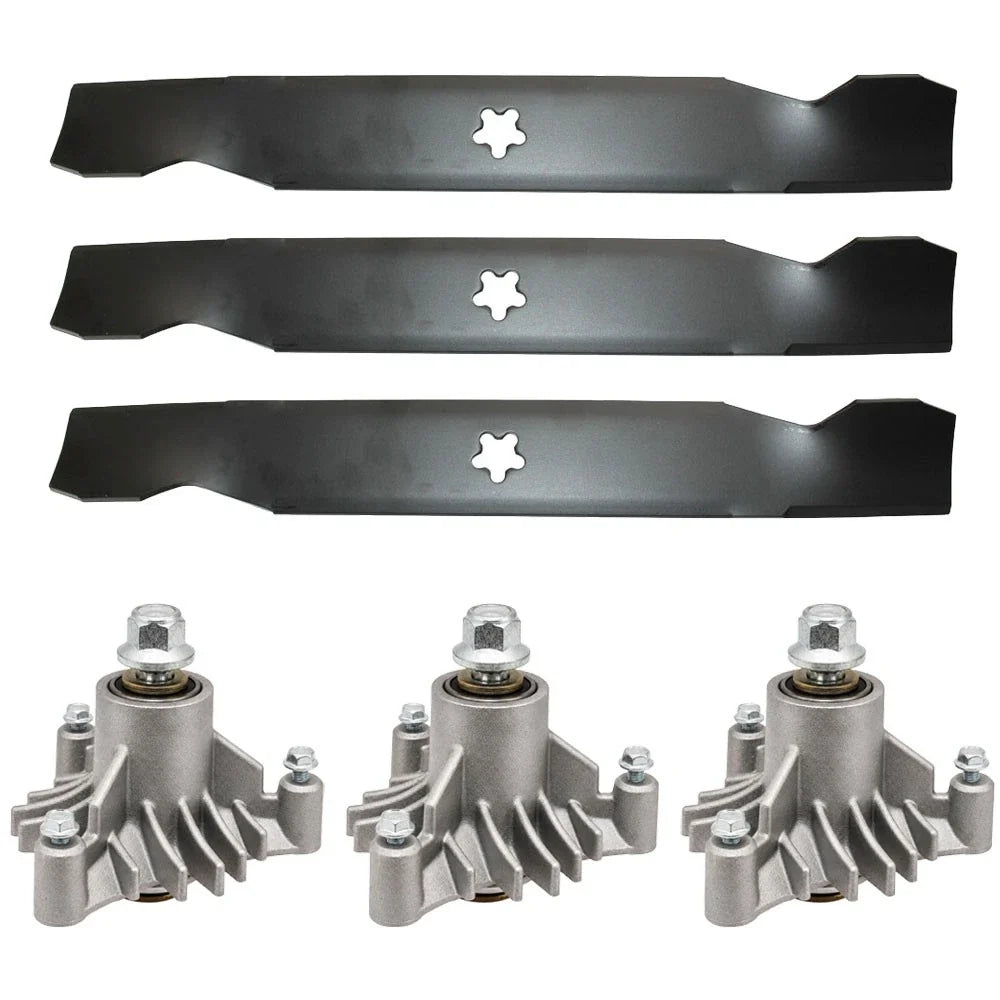 Blades & Spindles Kit for Craftsman Husqvarna Poulan 50" Deck (143651)