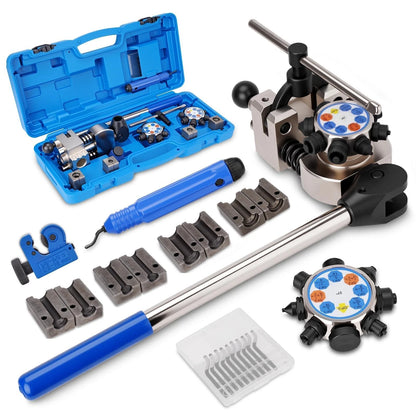 Brake Line Flaring Tool Kit for Automotive (45° 37° Single Double Bubble)