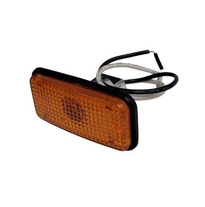 2Pcs Amber Rectangle Side Marker Lights for Trailer RV Truck (M01A)