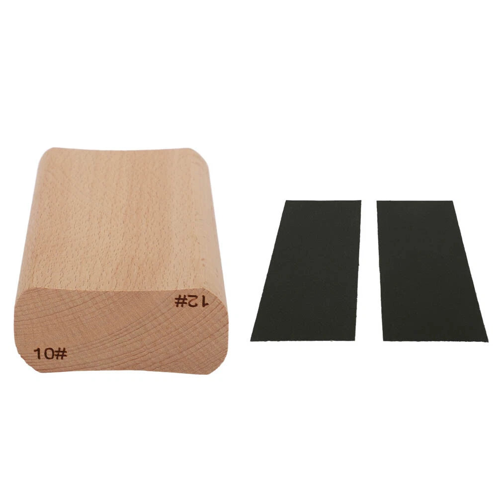 10 and 12 Inch Wood Radius Sanding Block Tool for Guitar Fretboard