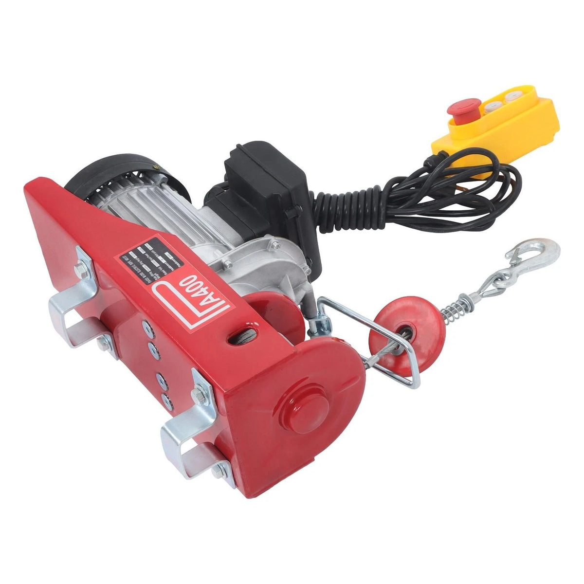 Electric Hoist 880lbs Crane Winch with Wired Remote Control (110V)