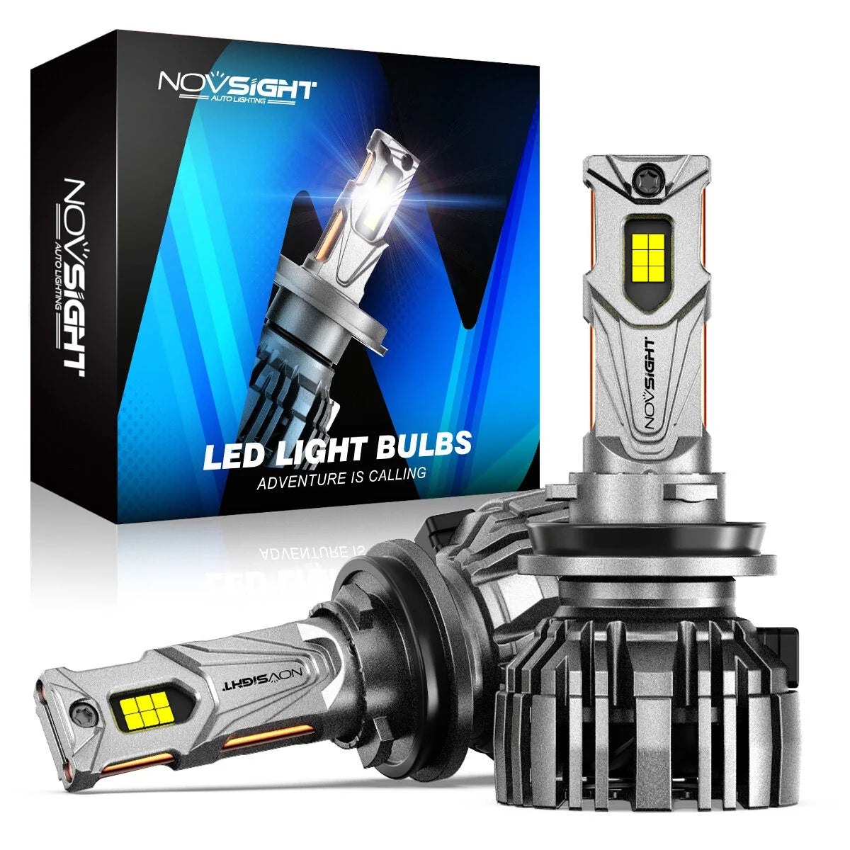2X H11 LED Headlight Bulbs for NOVSIGHT (6500K, 30000LM)