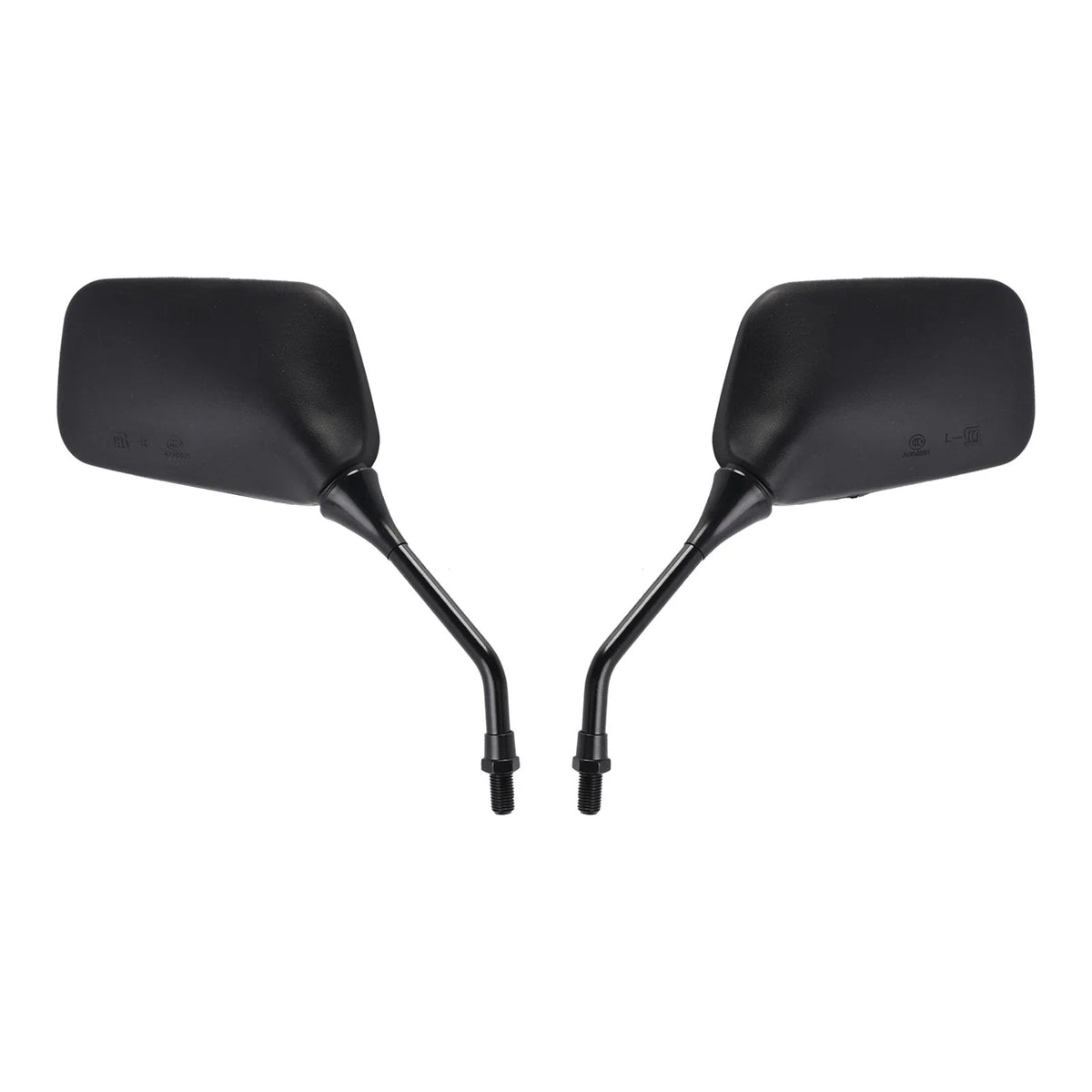 Pair Black Rearview Mirrors for Kawasaki KLR250 KLR650 KLR600 (M10)