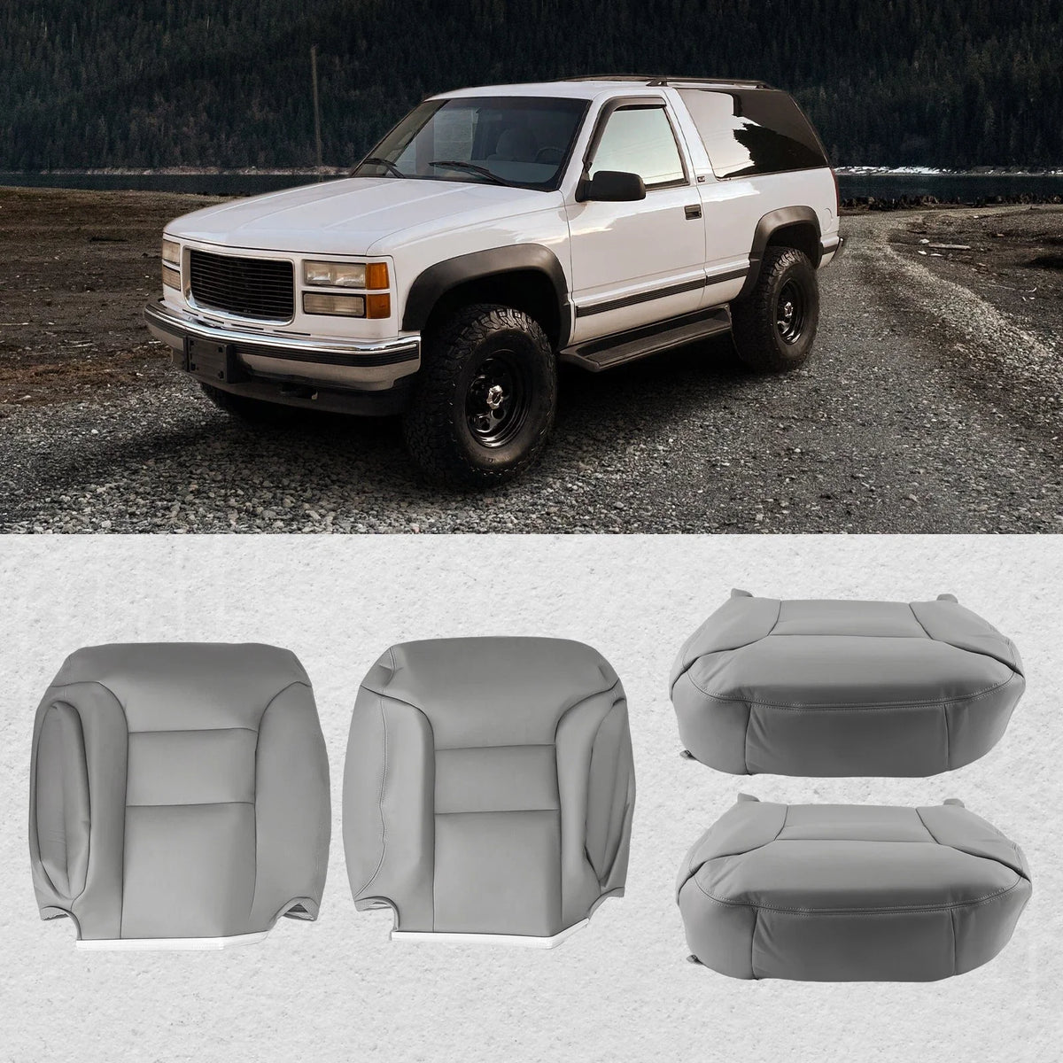 Seat Cover for Chevy Tahoe Silverado (1995–1999) Gray