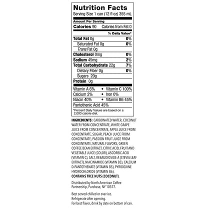 Pack of 12 Starbucks Refreshers Peach Passion Fruit 12 Fl Oz