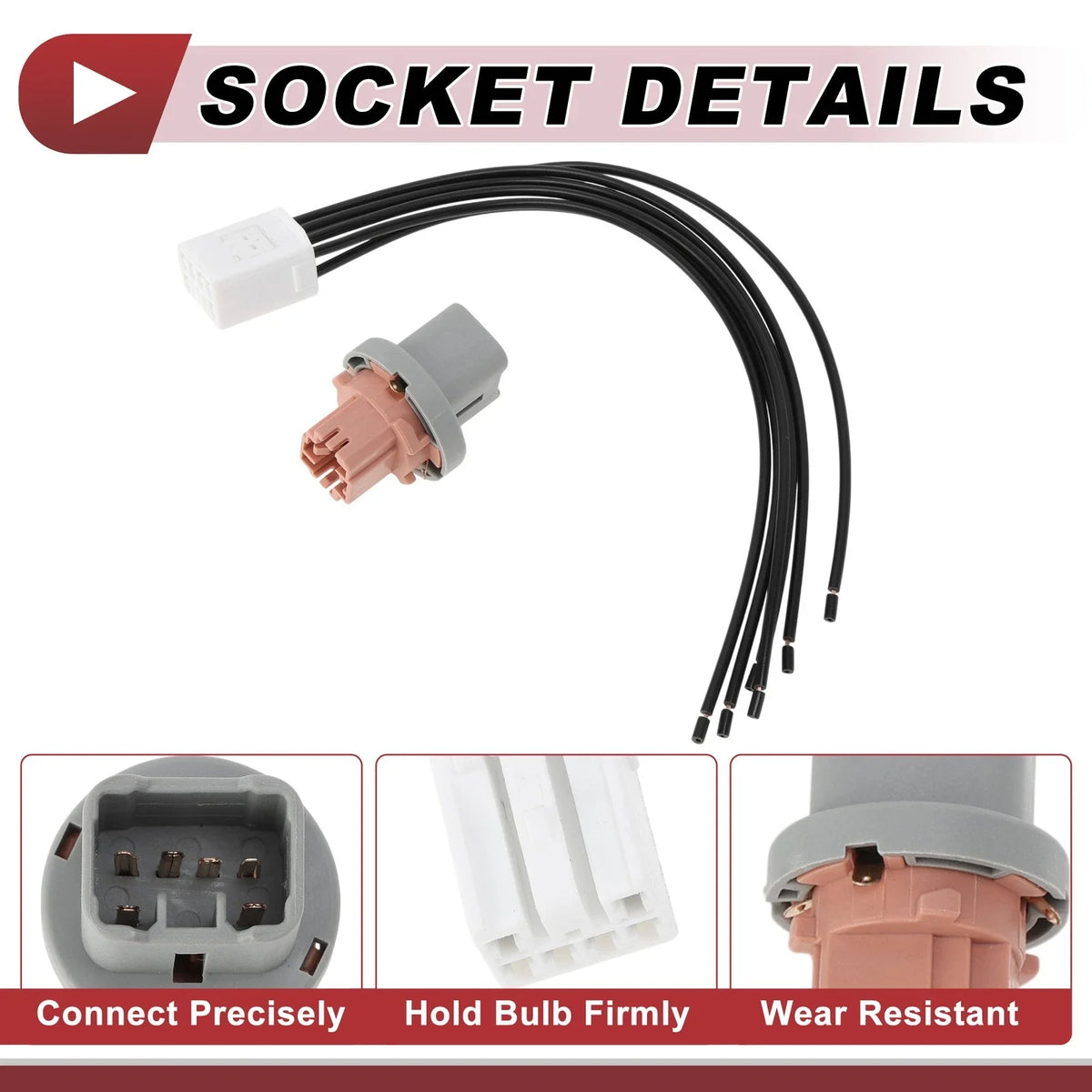 Set of 2 Tail Light Socket Wiring for Toyota 4Runner (2003–2009) No. 9007560018