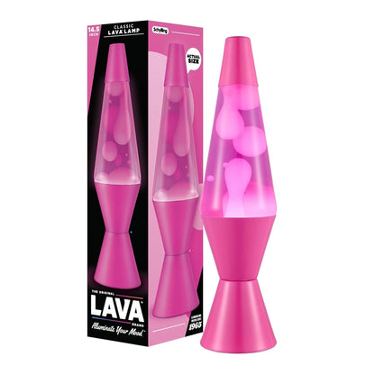 Lava Lamp Original 14.5" Wild Pink Classic Liquid Motion Table Lamp