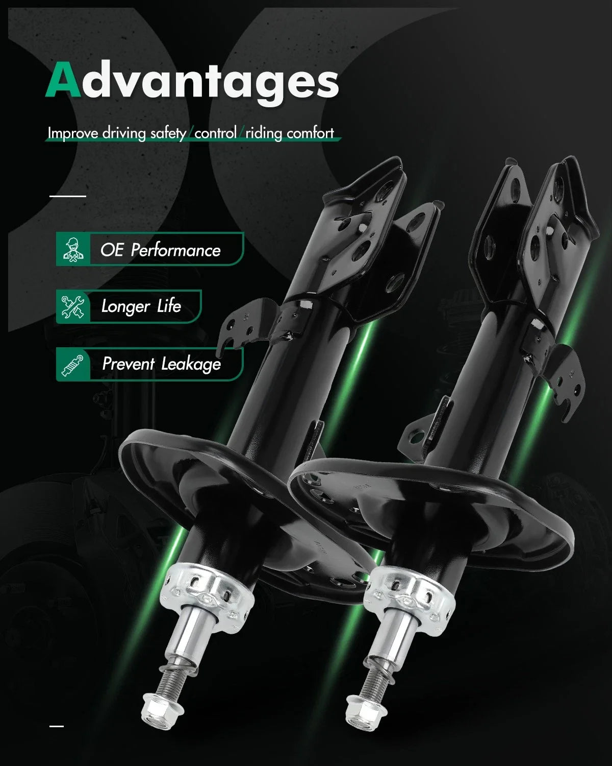 Front Shocks Struts Suspension Kit for Toyota Corolla (2014–2019)