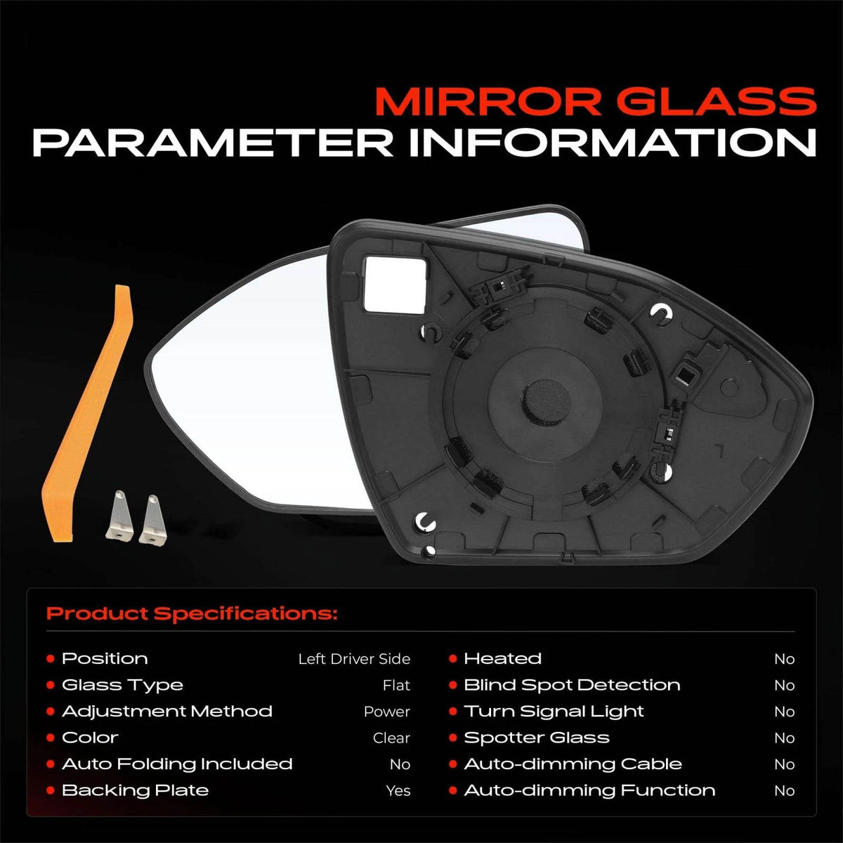 Driver Power Mirror Glass for Hyundai Tucson (2022–2024) 87611-N9000