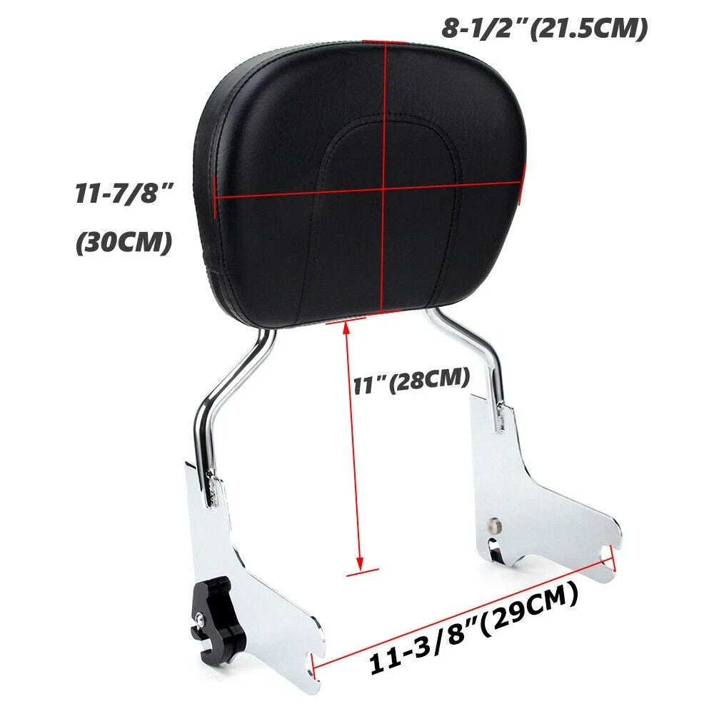 Detachable Passenger Backrest Sissy Bar for Harley Touring Road Glide (1997–2008)