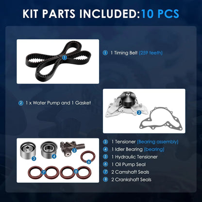 Timing Belt Kit with Water Pump for Kia Sorento (2003–2006)