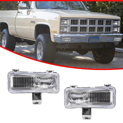Set of 2 Chrome Front Turn Signal Park Lights for Chevy GMC PU Blazer Jimmy (1981–1982)