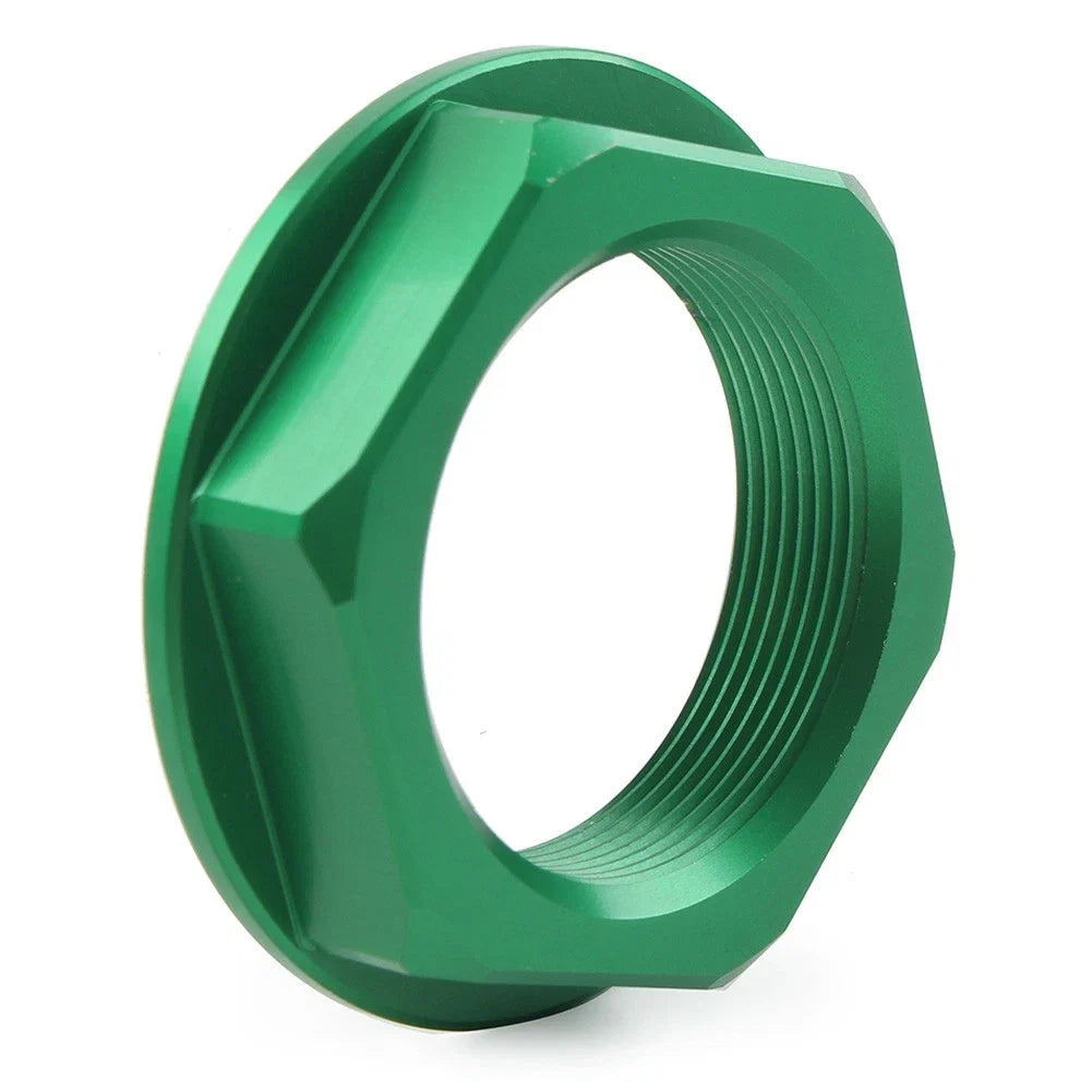 CNC Triple Tree Stem Yoke Center Hole Nut for Universal Motor Bike Green