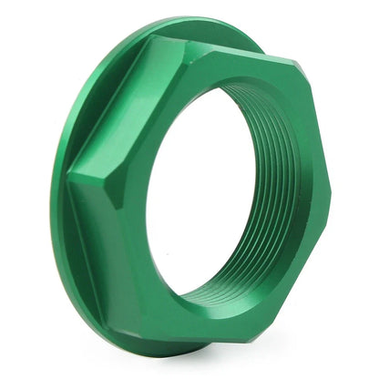 CNC Triple Tree Stem Yoke Center Hole Nut for Universal Motor Bike Green