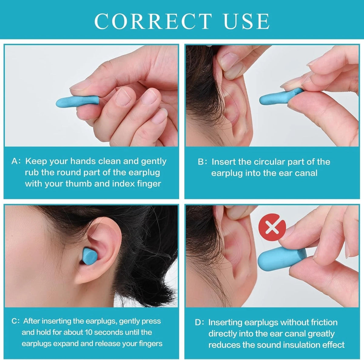 30 Pairs of Durable Noise Blocking Foam Earplugs for All Uses